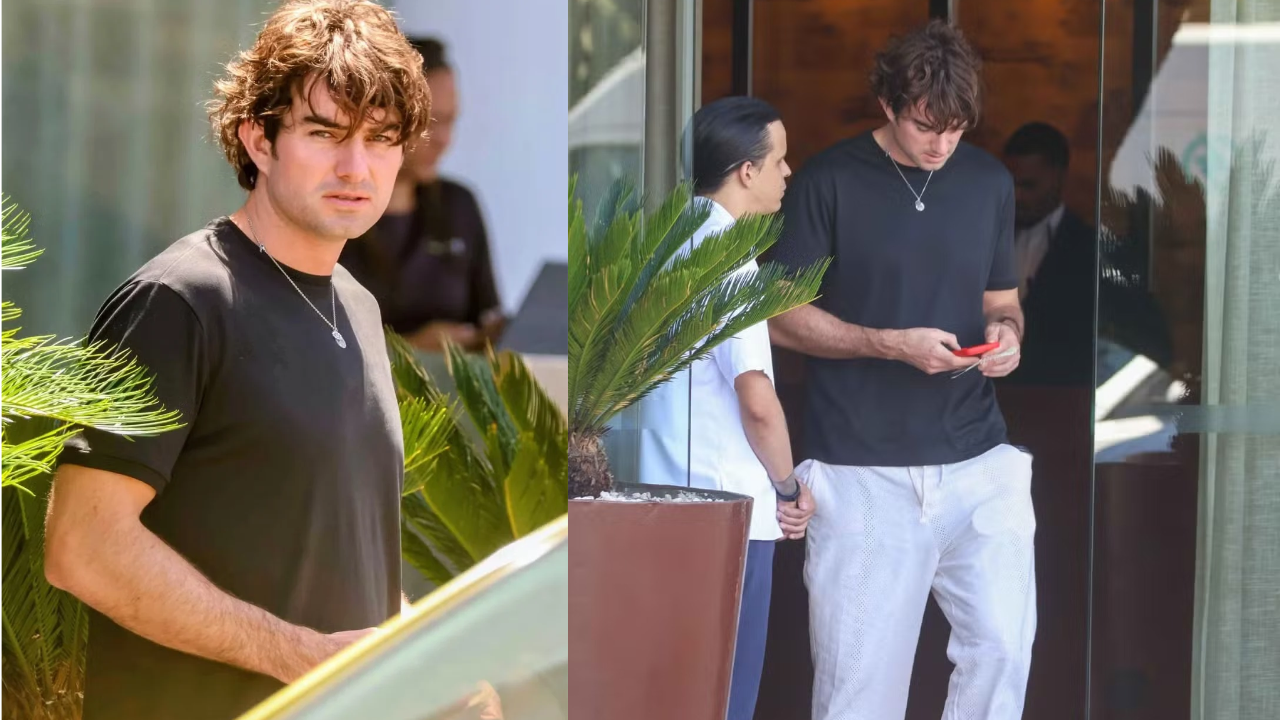 Conor Kennedy chega ao Brasil para casamento com Giulia Be e é flagrado ao deixar hotel