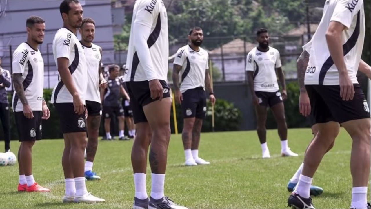 Cuca prepara quarteto de peso no Santos e pode escalar Neymar, Coutinho, Cebolinha e Gabigol contra o Fluminense